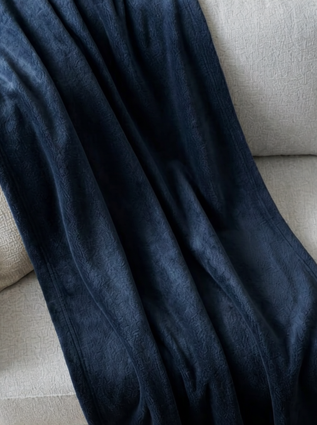 Cobijas TRU Flannel Fleece Azul