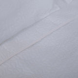 White Microfiber Bedspread with Plain x Stripe Print